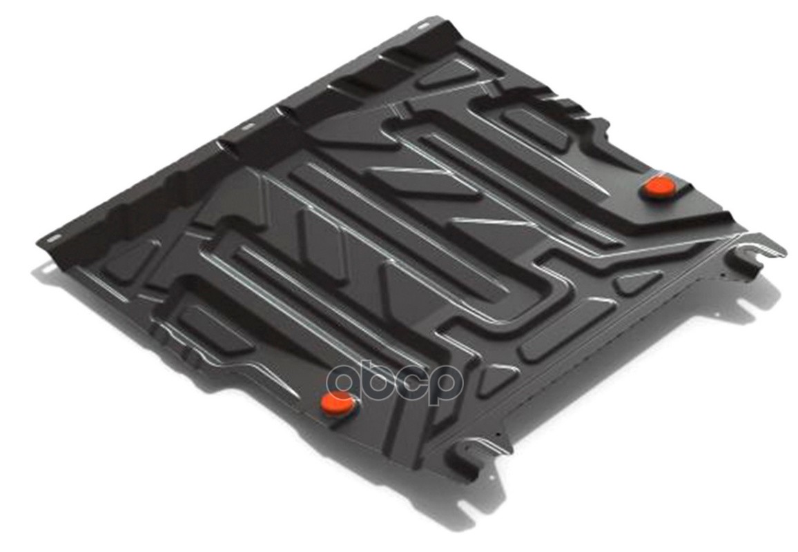 Защита картера двигателя и КПП Ford Fiesta, Fusion крепеж в комплекте сталь 1.5 мм черный АвтоБроня АВТОБРОНЯ 111.01806.3 Авт...