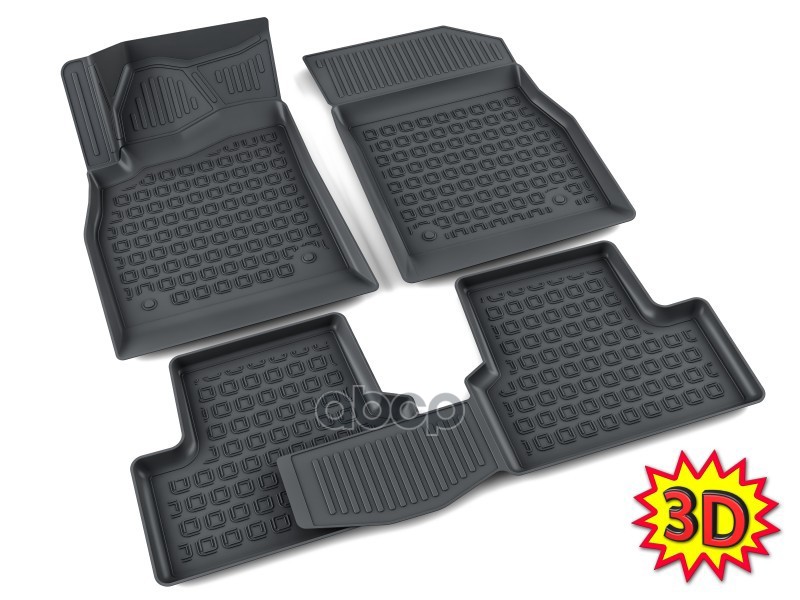 Коврики Салона Полиуретан Черный Chevrolet Cruze Хэтчбек 2011- 3D Агатэк A.003.255.pl АгатэК арт. A.003.255.PL