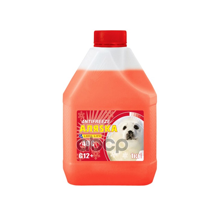 Антифриз Аляска Long Life G12+ готовый -40C красный 1 кг 5082 Аляска арт. 5082