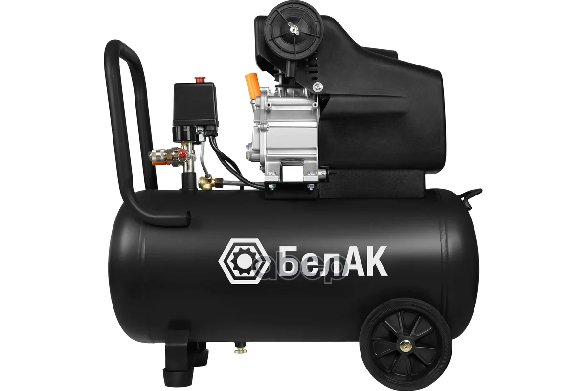 Компрессор воздушный поршневой масляный для гаража 50л 330 л/мин 2000Вт,8 бар БелАК арт. БАК99201