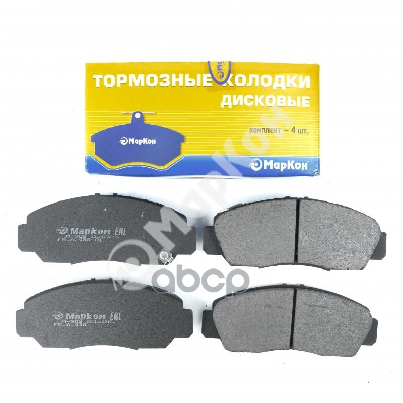 Колодки тормозные дисковые к-т с мех. индикатором износа Honda Civic VI  VIII  IX  CR-Z  Prelude IV МарКон арт. 43902174