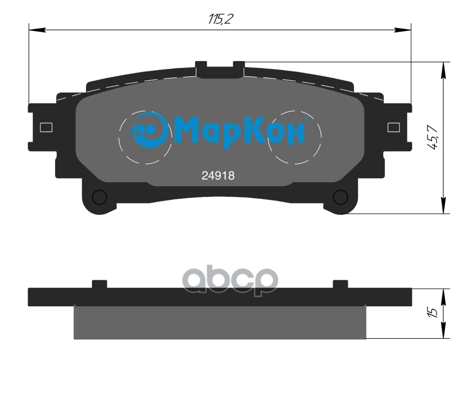Колодки тормозные дисковые к-т задние LEXUS RX III   TOYOTA Prius Plus  Highlander МарКон арт. 44500150