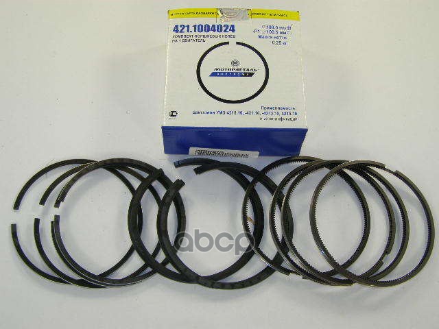 Кольца Поршневые Двигателя D=100.0 Уаз-3160/315195 Дв.умз-421/4215/4213/4216 Мотордеталь арт. 421.1004024
