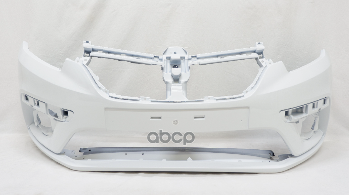 бампер Renault Logan 2 2018-2022 рестайлинг передний Белый Лед OV369 Технопласт арт. 620220063ROV369