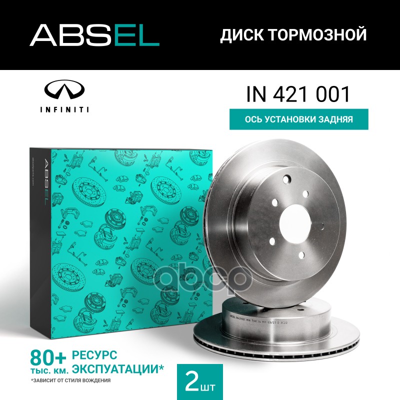 Диск Тормозной Задний ABSEL арт. IN421001