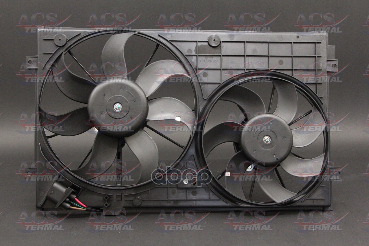 Вентилятор охлаждения AUDI A3 03- / OCTAVIA 04- / GOLF 03-/ JETTA (2 вент в сборе для 535277 ACS Termal арт. 404260