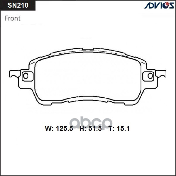 Дисковые Тормозные Колодки Advics Advics Sn210 ADVICS арт. SN210