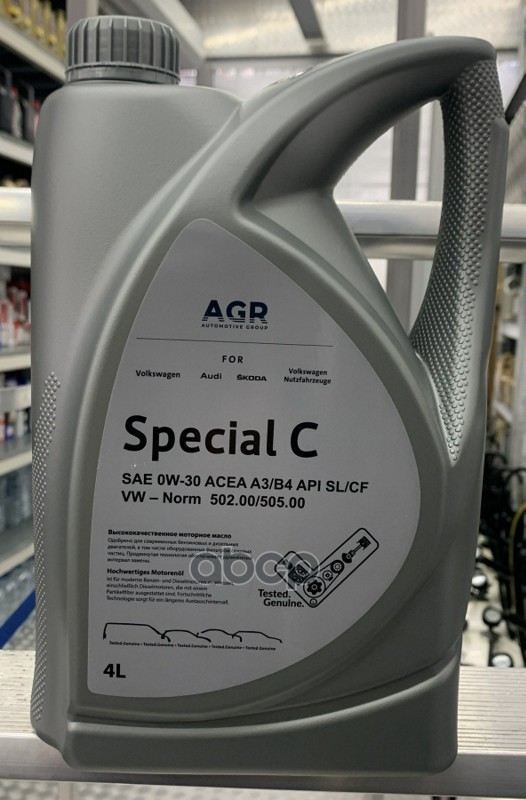 AGR Масло моторное AGR Special C 0W-30 синтетическое 4 л G S55167M4