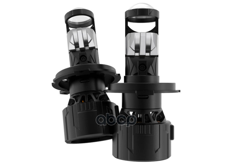 Лампа светодиод. H4 ECO-LED LENS, 45Вт, 5700Лм (2850Лм x 2), 6500К, 12/24В, кмпл. 2 шт. (AEAR241) AIRLINE арт. AEAR241