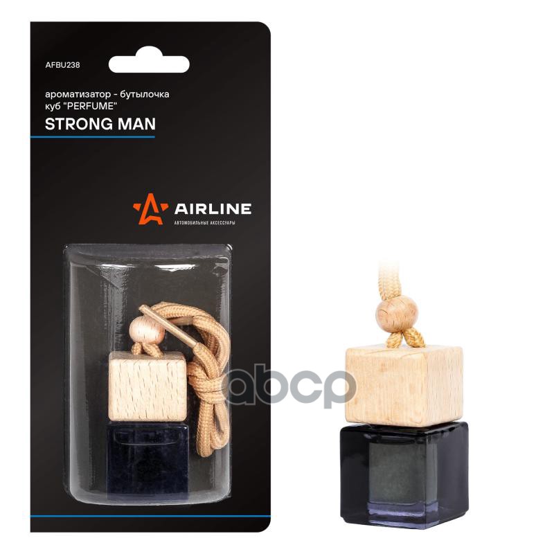 Ароматизатор-бутылочка куб Perfume STRONG MAN (AFBU238) AIRLINE арт. afbu238