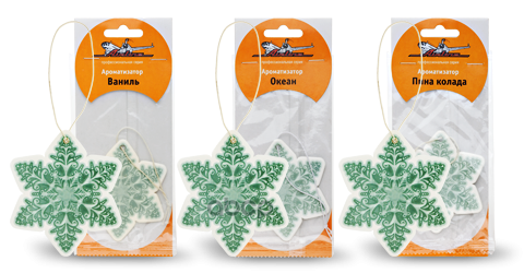 Ароматизатор Подвесной Бумажный Снежинка Океан (Af-C01-Oc) AIRLINE арт. AFC01OC