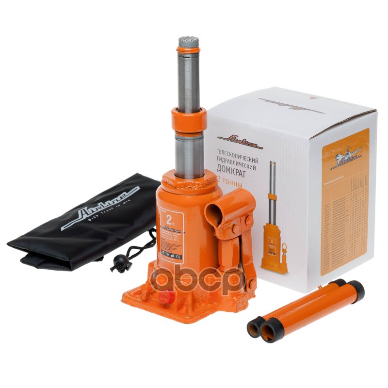 Домкрат телескопич. 2т в сумке (MIN - 161мм, MAX - 387мм) (AJ-TB-02) AIRLINE арт. AJTB02
