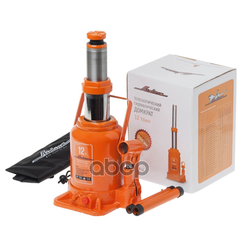 Домкрат телескопич. 12т 230-500мм  сумка (AJ-TB-12) AIRLINE арт. aj-tb-12