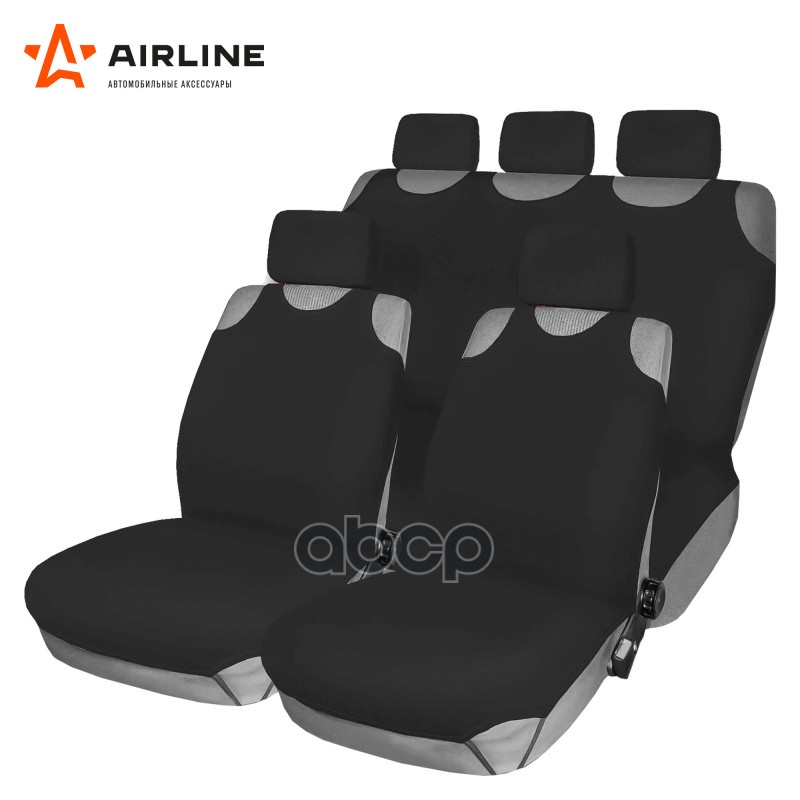 Чехлы-майки F1k компл.передние/задние  цвет черный  полиэстер  (ASC-F1k) AIRLINE арт. asc-f1k