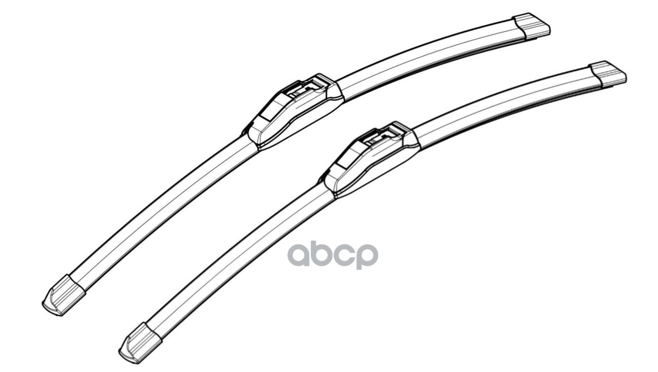 Щетки стеклоочистителя бескаркасные 500/500мм (20/20) PLUS с крепл Крючок 9х3, 9х4 мм (AWBBN0 AIRLINE арт. AWBBN001