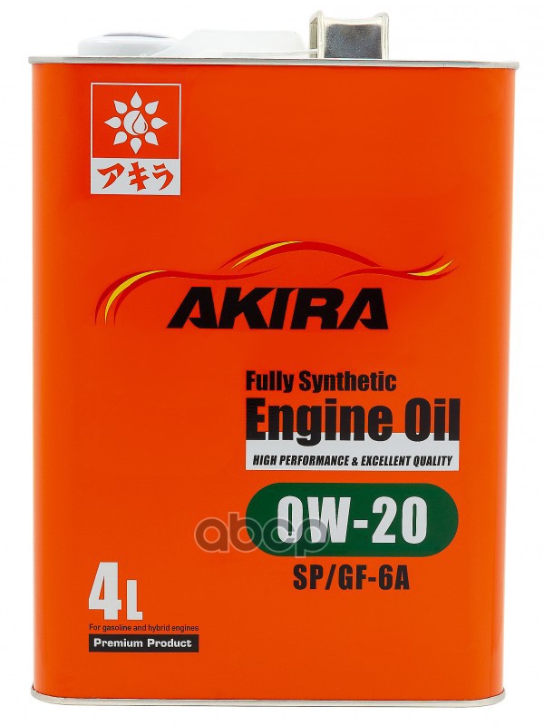 AKIRA Масло моторное AKIRA ENGINE OIL FS SP/GF-6A 0W-20 4л A00032230-004