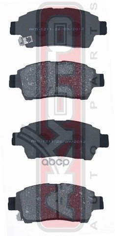 Колодки тормозные дисковые передние TOYOTA TOYOTA YARIS NCP10/SCP10 1999-2005 AKYOTO арт. akd-1211