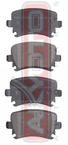 Колодки тормозные дисковые задние VOLKSWAGEN PASSAT 2005/GOLF 2009< AKYOTO арт. akd-23202