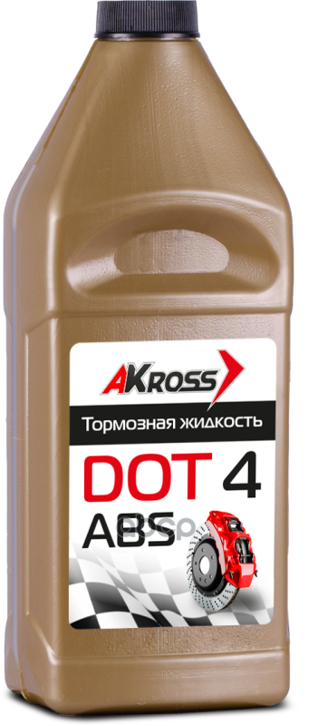 Тормозная жидкость DOT-4 (Золото) 910г AKross арт. aks0002dot