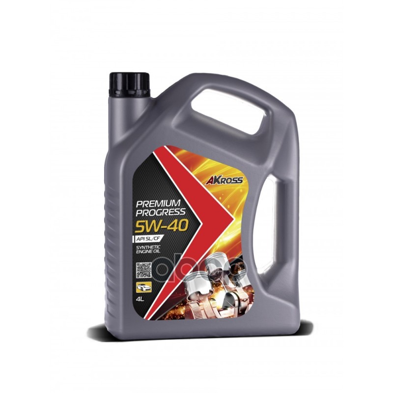 AKross Моторное Масло Akross 5W-40 Premium Progress Sl/Cf 4 Л (Бензин)