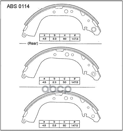 Колодки Барабанные Toyota 4Runner/Hiace/Liteace (D=295X50mm) Allied Nippon Abs 0114 ALLIED NIPPON арт. ABS 0114