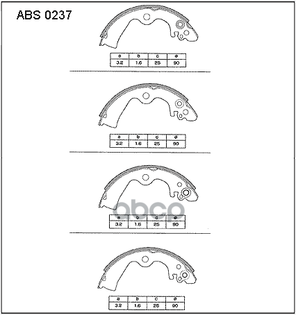 Колодки Тормозные Барабанные | Зад | ALLIED NIPPON арт. ABS0237