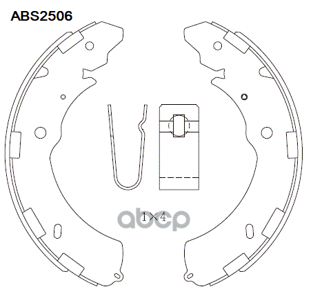 Колодки  торм. барабан. задние Mitsubishi L200 05-15  14-> / Mitsubishi Pajero Sport II 08-15 / Suba ALLIED NIPPON арт. abs2506