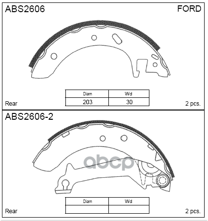Тормозные Колодки Барабанные Allied Nippon Abs2606 ALLIED NIPPON арт. ABS2606