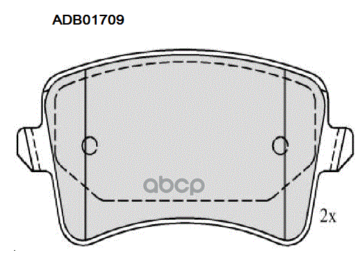 Колодки тормозные задние Audi A4 09-16  07-15 / Audi A5 07-17 / Audi Q5 08-17 ALLIED NIPPON арт. adb01709