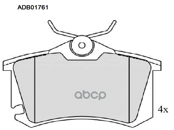 Колодки тормозные задние VW Polo III  IV  V  VI  Passat  Jetta  Golf  Caddy / Skoda Fabia  Octavia I ALLIED NIPPON арт. adb01761
