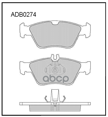 Колодки тормозные передние Mercedes-Benz C-Class (W202) 93-00  E-Class (W210) 95-02 ALLIED NIPPON арт. adb0274