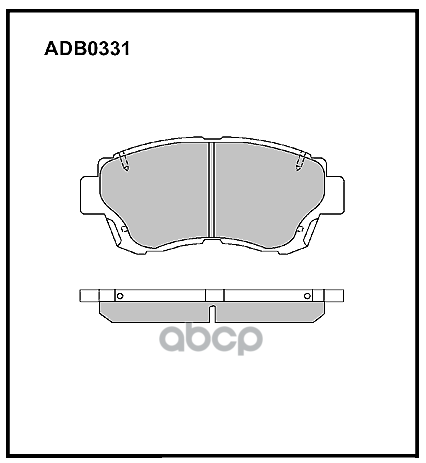 Колодки тормозные передние Toyota Camry (V1  V2) 96-> / Toyota Crown  Mark II / Lexus LS 89-95 ALLIED NIPPON арт. adb0331