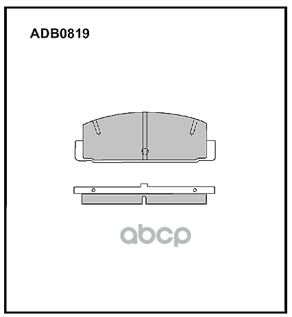 Колодки задние MAZDA 6 0208/323 9804/626 9702 ALLIED NIPPON ADB 0819 ALLIED NIPPON арт. ADB 0819