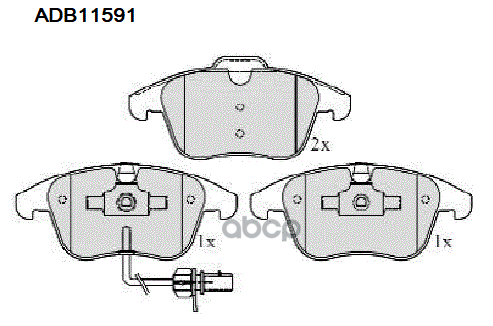 Колодки Тормозные Дисковые | Перед | ALLIED NIPPON арт. ADB11591