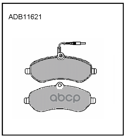 Колодки передние CITROEN Jumpy/FIAT Scudo/PEUGEOT Expert ADB 11621 ALLIED NIPPON арт. ADB 11621