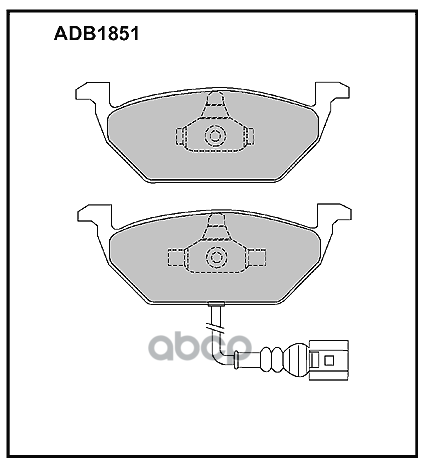 Колодки передние VAG A3/Octavia/Yeti/Golf V/VI/Caddy III all 04> ALLIED NIPPON ADB 1851 ALLIED NIPPON арт. ADB 1851