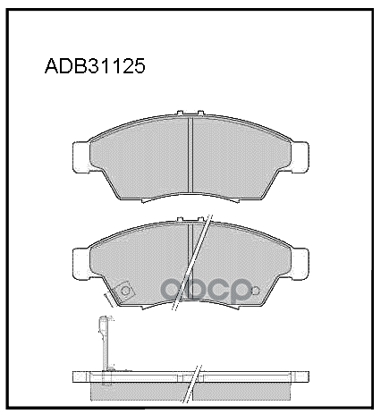 Колодки тормозные дисковые передние, комплект ADB31125 ALLIED NIPPON арт. ADB31125