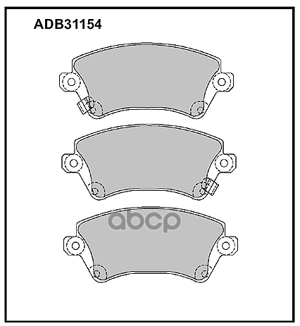 Колодки тормозные передние Toyota Corolla (E12) 01-07 / Toyota Corolla (E11) 97-02 ALLIED NIPPON арт. adb31154