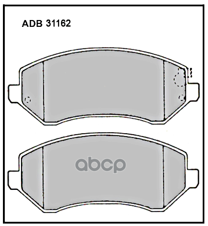 Колодки передние DODGE Caravan/CHRYSLER Voyager 00-08 ALLIED NIPPON ADB 31162 ALLIED NIPPON арт. ADB 31162