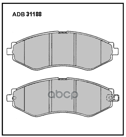 Колодки тормозные передние Chevrolet Lacetti (J200) 05-12  Aveo  Epica ALLIED NIPPON арт. adb31188