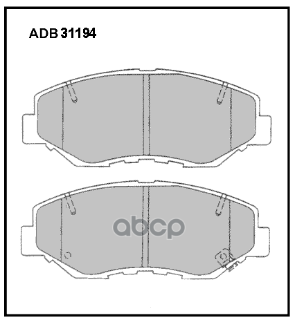 Колодки тормозные передние Honda Accord VII 03-12  Civic X  CR-V I  II 01-07 ALLIED NIPPON арт. adb31194