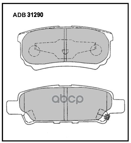 Колодки тормозные задние Mitsubishi Outlander I 01-07  Pajero 90-00  Lancer IX  X / Jeep Compass 06- ALLIED NIPPON арт. adb31290