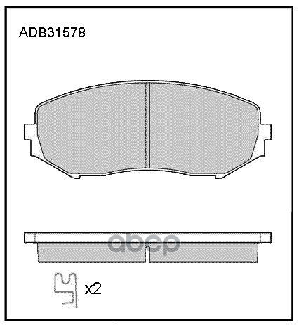 Колодки передние SUZUKI Grand Vitara 05> ALLIED NIPPON ADB 31578 ALLIED NIPPON арт. ADB 31578