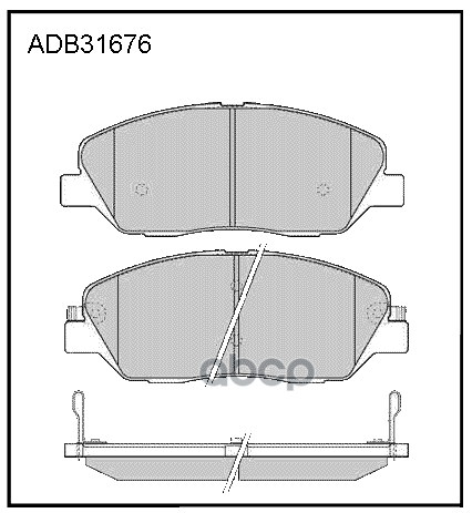 Колодки тормозные передние Hyundai Santa Fe II 06-12  Santa Fe III 12-15  Santa Fe IV 18-> / Kia Sor ALLIED NIPPON арт. adb31676
