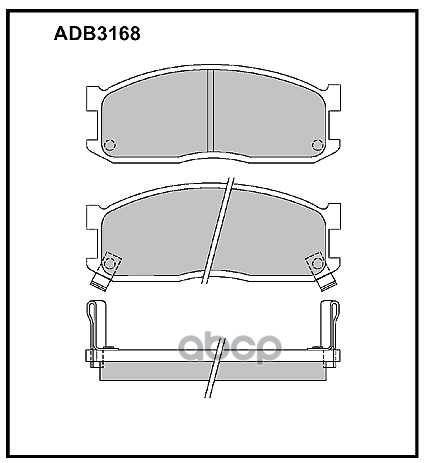 Снят С Производства, Колодки Тормозные Дисковые | Перед | ALLIED NIPPON арт. ADB3168