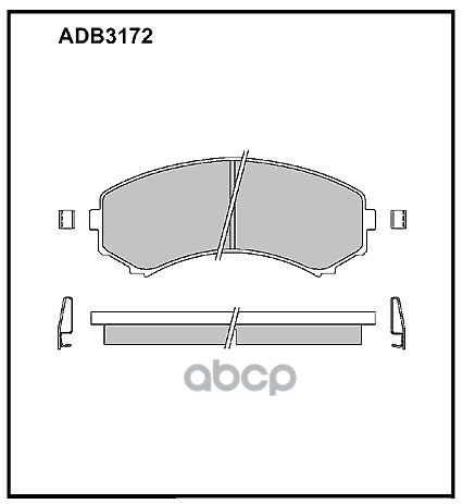 Колодки тормозные передние Mitsubishi Pajero 99->  Galant VIII 96-04 ALLIED NIPPON арт. adb3172