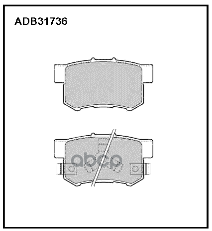 Колодки тормозные задние Honda Accord IV 90-93  V 95-98  VII  VIII  Civic / Haval H6 13-> / Acura RD ALLIED NIPPON арт. adb31736
