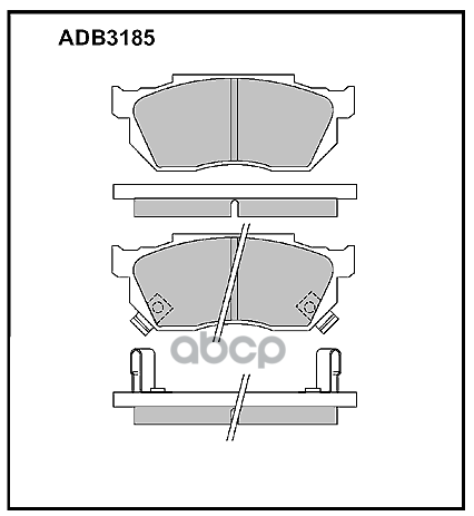 Колодки тормозные передние Toyota Crown (S21) 12-> / Honda Civic V 91-95  VI 95-01  Jazz II 02-08 ALLIED NIPPON арт. adb3185