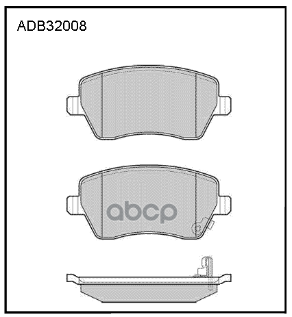 Колодки Тормозные Дисковые Передние, Комплект Adb32008 ALLIED NIPPON арт. ADB32008