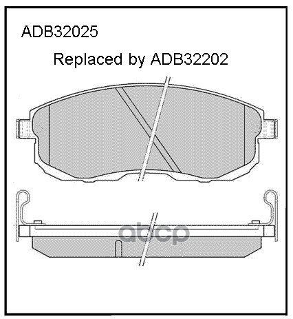 Колодки тормозные передние Suzuki SX4 06-15 / Nissan Juke 10-14  Primera  Skyline  Tiida  350Z / Inf ALLIED NIPPON арт. adb32025